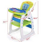 3 In 1 Kids Highchair Toddler Feeding Play Table  chair Baby Booster Seat