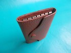 Vintage Genuine Brown Leather Key Case Holder 6 Ring Wallet Car Truck Hot Rod