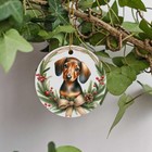 Dachshund Christmas Ornament     Wiener Dog Holiday Gift For Tree Or Pet Lovers