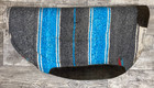 Blue   Gray Western Barrel Pad 27   X 28   Fleece Bottom