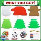 Max Fun 302pcs Christmas Crafts Tree Foam Shapes Stickers Set Craft Kits  Xma