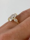 Luxury 4 10ct Cushion Cut Lab Grown Diamond Engagement Ring Real 14k Yellow Gold