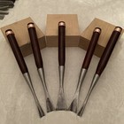 Japanese Nomi Style Socket 5 Gouge Fishtail Chisel Set  7   10  15  20  25  30