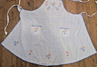 Set Of 2 Vintage Full Cotton Aprons All White And Embroidered