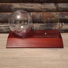Baseball And Card Holder Desk Display - Dark Wood - Ultra Pro Display Series