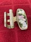 Vtg Victorian Metal And Porcelain Lipstick Holder Nice