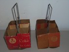 2 Early Coca Cola Cardboard 6-pack Bottle Carrier Holders