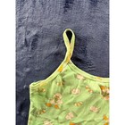 Pandora Vintage Green Duckling Print Ribbed Camisole Tank Top Sleeveless