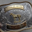 Vintage Montana Silversmiths Belt Buckle Trophy Western Rodeo Nickel Silver