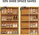 Shoe Slots Organizer 36 Pack - Space Saver 36pack  White 