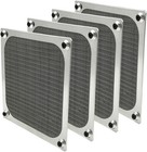 4-pack 140mm Computer Case Dust Filters - Easy Installation  Silver Aluminum