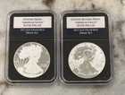 2012 San Francisco American Eagle 2 Coin Silver Proof Set Pcs Wood Box Us Mint