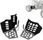 Heel Guards Footrest For 1987-2006 Yamaha Banshee Lh rh Nerf Bars Black silver 