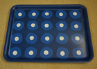 3x Ikea Pillerstarr Tray 15x11  Blue white Dotted Dot Pattern