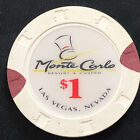 Vintage Monte Carlo Resort   Casino -  1 Gaming Chip - Las Vegas  Nv