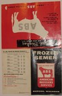 Vtg 1957 Frozen Bull Semen Advertising Poster brochure-american Breeders Service