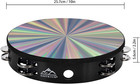 Radiant Tambourine Hand Held Drum 10 Inch Double Row Jingles Reflective Tambouri