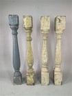 4 Vintage Painted Wood Balusters Architectural Salvage Spindles Porch Trim  A29