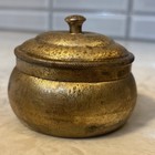 Antique Pozzoni s Brass Complexion Powder Jar Vintage 1898-1905 Era Beautiful 