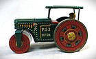 Vintage 1950 s Tin Friction 20 Ton Road Roller - P53 Pioneer - Made In Japan 