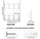 2 Pack Acrylic Brochure Pamphlet Holder Wall Mount Clear Brochure Display Holder