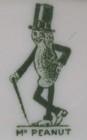 Vintage Souvenir Warwick China Advertising Plate Mr  Peanut Planters Peanuts
