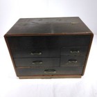 Japanese Showa Retro Wooden Sewing Box Haribako Drawers 9 4  12 6  h7 9in 81oz Fs