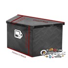 Black 26x12x12  Aluminum Trailer Tongue Tool Box Heavy Duty Trailer Rv Storage