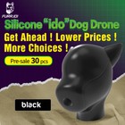 Furrjoi Silicone Black Bdsm Dog Drone Mask Hood With Tube Gay Puppy Love Fetish 