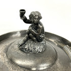 Antique 1868 Meriden Britannia Silver Plate Ice Water Pitcher  71 Putti Cherub