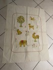 Vintage Nursery Applique Blanket Pillow Set Animals Handmade Baby Decor