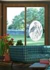 Egret Left Static Cling Window Decal Oval 21x33 Bird Decor For Glass Doors