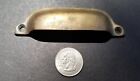 2 X Ant  Vintage Style Brass File Cabinet  Bin Pull Cup Handle 3-3 8  Ctr   a19