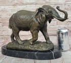 Feng Shu Bronze Elephant Trunk Statue Wealth Lucky Figurine Gift Home Decor Sale