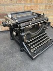 Vintage Underwood Manual Standard Typewriter Black Glass Keys Cast Iron