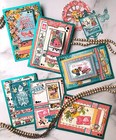 Graphic 45 Ephemera Queen Glitter Waterfall Card Kit Vol 11   2020   ships Free 