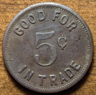 Kensal  North Dakota Nd The Silver Moon Tavern Maverick 5   Trade Token