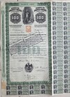 Banco Londres Mexico 1905 Queen Victoria Bond 100 Pesos Coupons Loan Accion