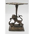 Antique Indian Bronze Lion Elephant Sculpture   Late 19th Century Lost-wax Cast