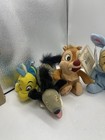 Vtg Lot 7 Disney Store Mini Bean Bag Plush Toys Nwt Pooh  Mickey  Flounder  Etc 