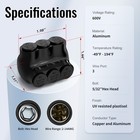 Rvboatpat 6 Pack Insulated Tap Connector 3 Port 2-14 Awg 6pcs 3port