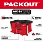 Milwaukee Packout Multi-depth 3-drawer Tool Box - Red  48-22-8447 