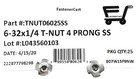  25  Stainless Steel T-nut 6-32 X 1 4  4 Prong   18-8 - Fast Free Shipping
