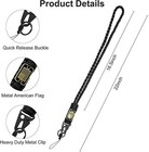 Paracord Key Lanyard Men Black Neck Lanyard Keys With Cool Usa Flag