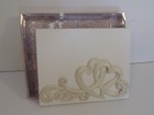 Fashioncraft Vintage Hearts Design Wedding Guest Book 50 Pages Cream New