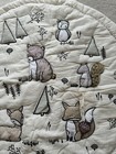 Crate   Barrel Woodland Animals Baby Activity Tummy Time Toy Mat 33 In