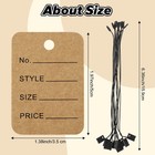 Outus 500 Pcs Price Tags With String Attached  1 38 X 1 97 Inches  Brown 