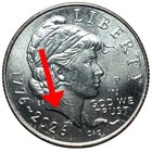 2026 P  Semiq Emerging Liberty Dime Free Ship  With Die Break Error Under Bust