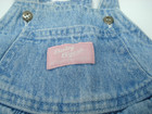 Vintage Baby Bgosh Oshkosh Infant Girl Denim Overall Bubble Romper Size 6 Months