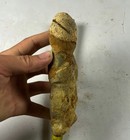 17 Cm China Hongshan Culture Carve Punching Jade Human Amulet Pendant